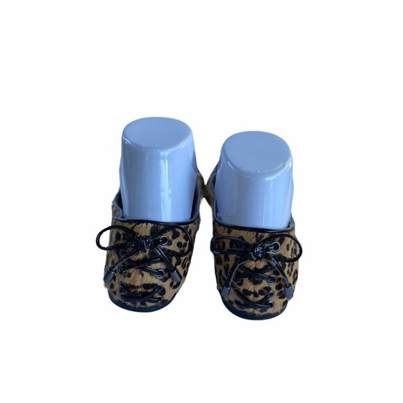 Slip On Flats Printed Calf Hair Shoes 8 - Picture 3 of 12